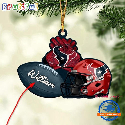 NFL Houston Texans Custom Football Helmets Christmas Ornament, Custom Football Ornament Decoration