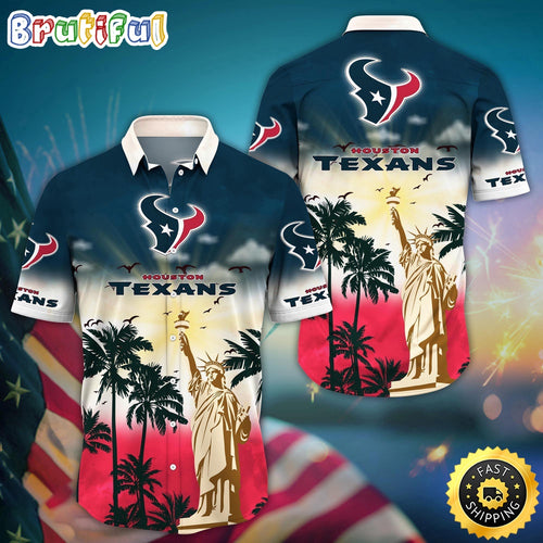 NFL Houston Texans Hawaii Shirt Statue Of Liberty Aloha Shirt