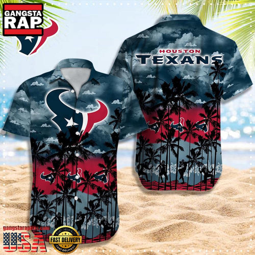 NFL Houston Texans Retro Aloha Shirts For Men Women