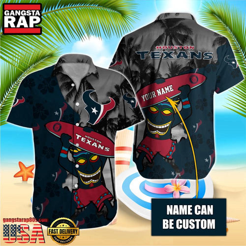 NFL Houston Texans Retro Custom Hawaiian Shirts For Men Women