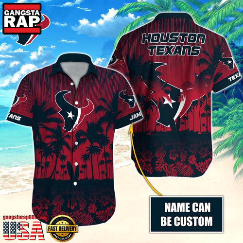 NFL Houston Texans Vintage Style Custom Aloha Shirts For Men Women