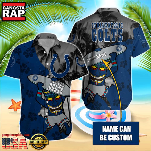 NFL Indianapolis Colts Retro Custom Hawaiian Shirts For Men Women