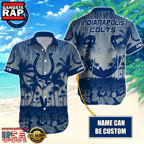NFL Indianapolis Colts Vintage Style Custom Aloha Shirts For Men Women