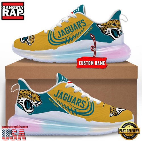 NFL Jacksonville Jaguars Custom Rainbow Atmospheric Air Force 1 Sneaker Shoes