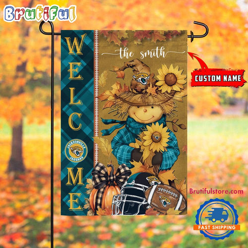 NFL Jacksonville Jaguars Football Special Scarecrow Halloween Garden Flag