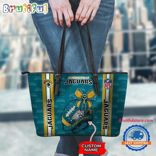 NFL Jacksonville Jaguars Football Team Women’s Leather Tote Bag