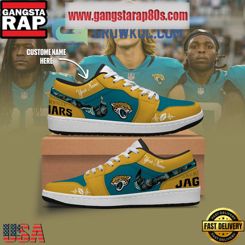 Jacksonville Jaguars Personalized Air Jordan 1 Sneakers Shoes