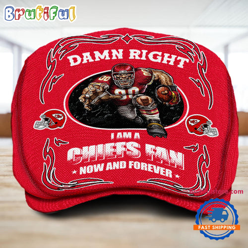 NFL Kansas City Chiefs Mascot Football Fans Custom Jeff Cap