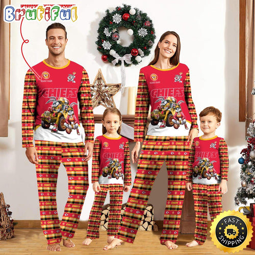 NFL Kansas City Chiefs Pajamas Bunny Sports For Family Custom Name Pajamas