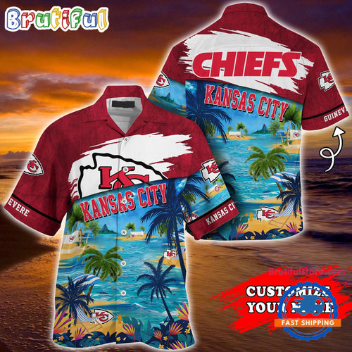 NFL Kansas City Chiefs Palm Tree Hot Summer Hawaiian Shirt Gifts Sport Fans