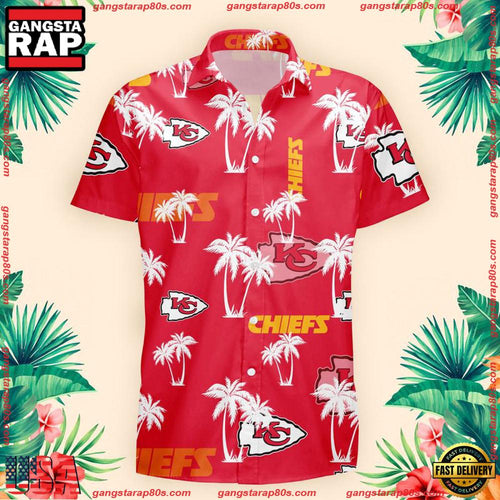 NFL Kansas City Chiefs Palm Tree Pattern Hawaii Shirt