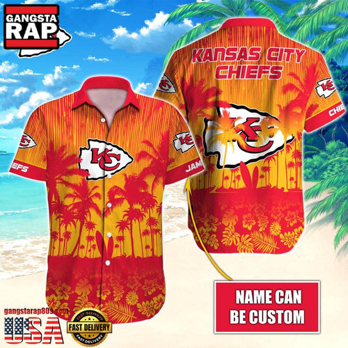 NFL Kansas City Chiefs Vintage Style Custom Aloha Shirts For Men Women