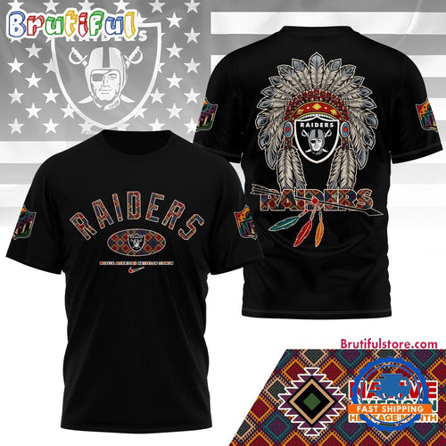 NFL Las Vegas Raiders Native American Heritage Month New 3D Shirt