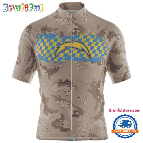 NFL Los Angeles Chargers Special Desert Camo Cycling Jersey