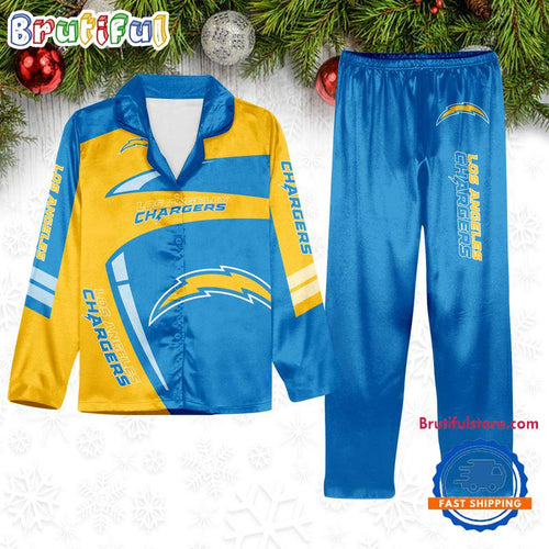 NFL Los Angeles Chargers Special Football Team Winter Season Satin Pajamas Set