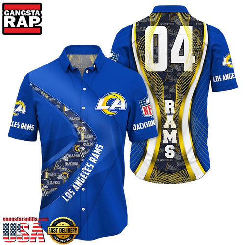 NFL Los Angeles RamsCustom Name Number New Design Hawaiian Shirt For Men Women