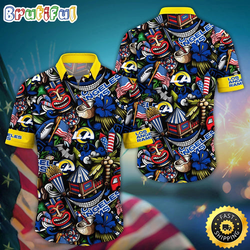 NFL Los Angeles Rams Hawaii Shirt Tiki Me Off Aloha Shirt