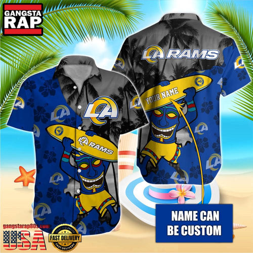 NFL Los Angeles Rams Retro Custom Hawaiian Shirts For Men Women