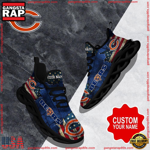 NFL Custom Name Chicago Bears Max Soul Shoes Running Sneakers