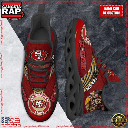NFL Custom Name San Francisco 49ers Max Soul Shoes Running Sneakers