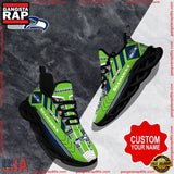 NFL Custom Name Seattle Seahawks Logo Max Soul Shoes Running Sneakers
