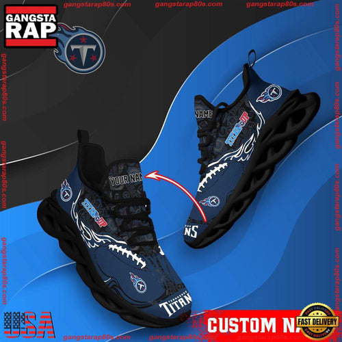 NFL Custom Name Tennessee Titans Max Soul Shoes Running Sneakers