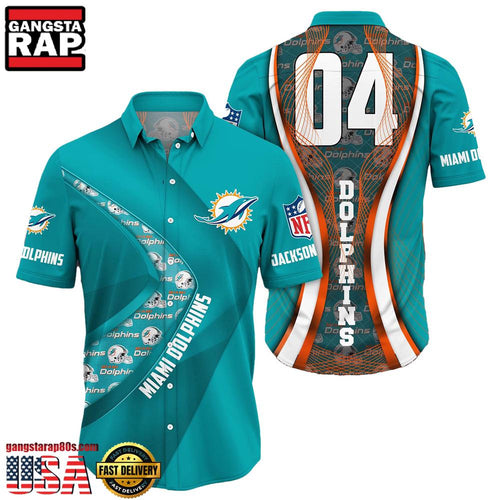 NFL Miami DolphinsCustom Name Number New Design Hawaiian Shirt For Men Women