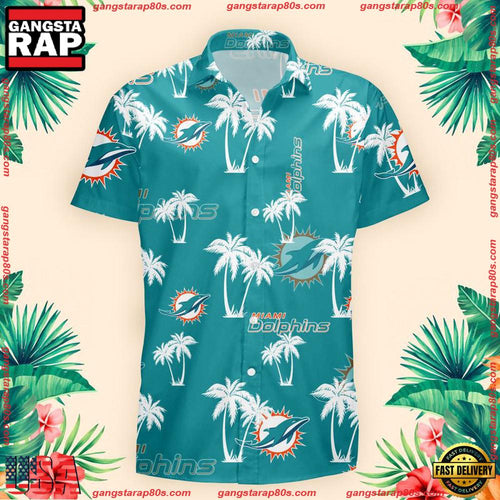 NFL Miami Dolphins Palm Tree Pattern Hawaii Shirt