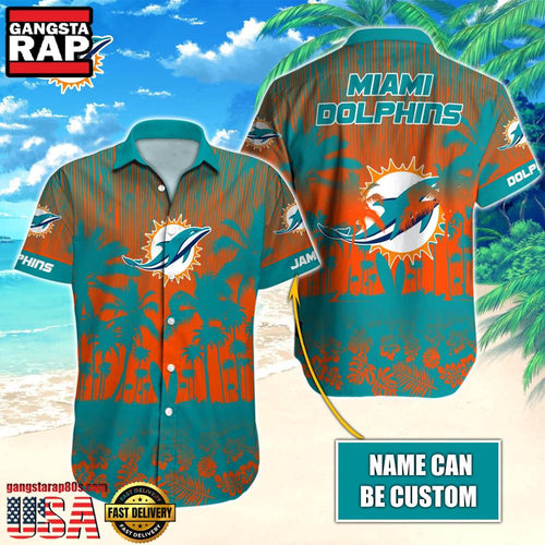 NFL Miami Dolphins Vintage Style Custom Aloha Shirts For Men Women