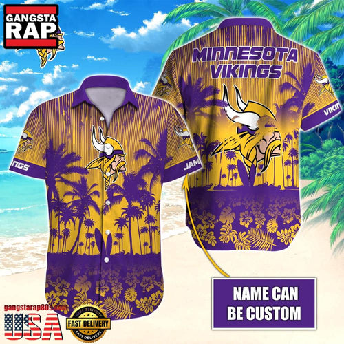 NFL Minnesota Vikings Vintage Style Custom Aloha Shirts For Men Women