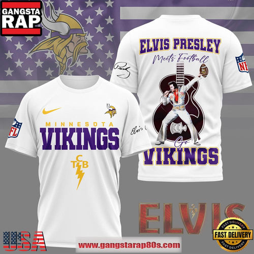 NFL Minnesota Vikings x Elvis Presley 2026 Unisex T-Shirt