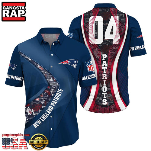 NFL New England PatriotsCustom Name Number New Design Hawaiian Shirt For Men Women