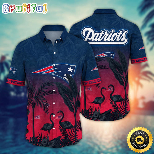 NFL New England Patriots Hawaii Shirt Flamingo And Flower Funny Aloha Shirt