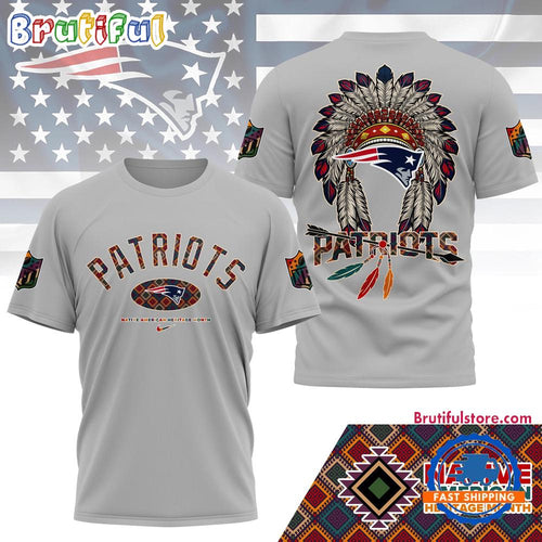 NFL New England Patriots Native American Heritage Month New 3D Shirt