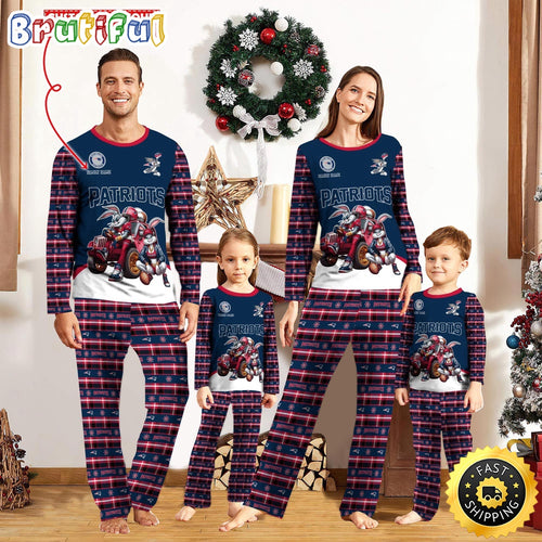 NFL New England Patriots Pajamas Bunny Sports For Family Custom Name Pajamas