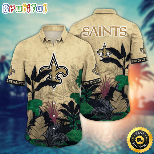 NFL New Orleans Saints Hawaii Shirt Flower Hawaiian Style Statements