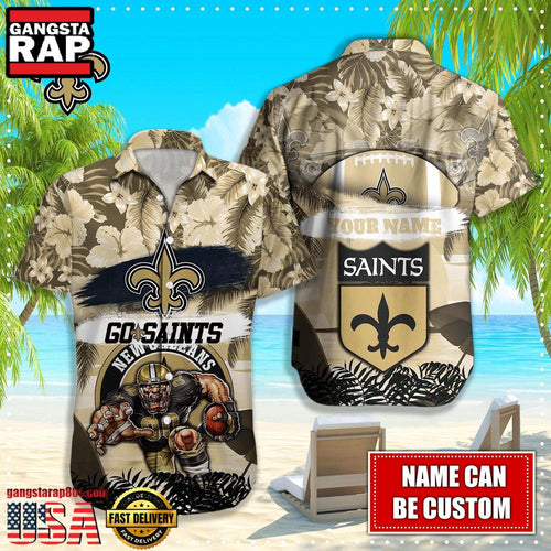 NFL New Orleans Saints Mascot Football Hawaiian Shirt For Men Women