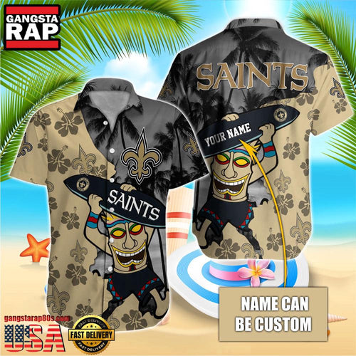NFL New Orleans Saints Retro Custom Hawaiian Shirts For Men Women