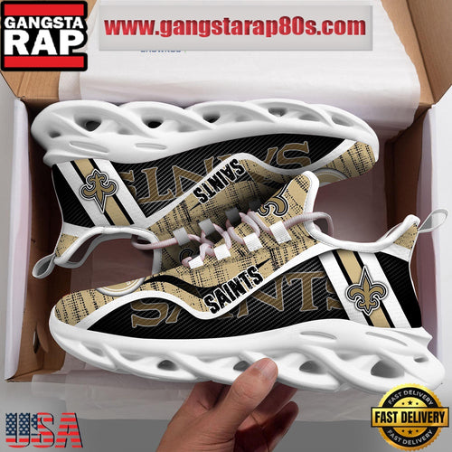 NFL New Orleans Saints Unique Design Max Soul Shoes Running Sneakers