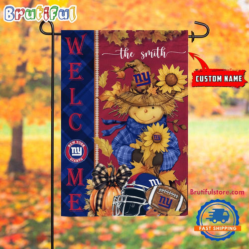 NFL New York Giants Football Special Scarecrow Halloween Garden Flag