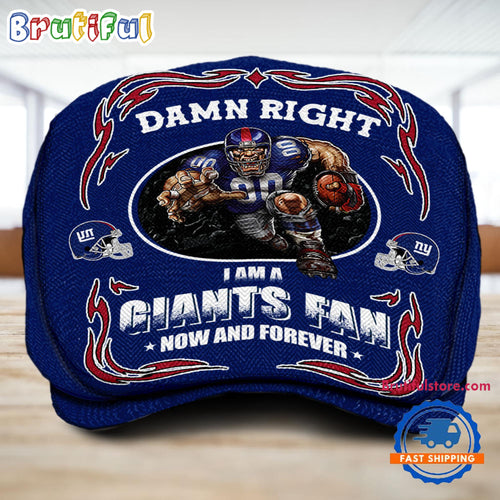 NFL New York Giants Mascot Football Fans Custom Jeff Cap