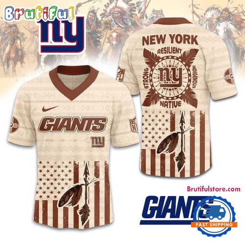 NFL New York Giants Native American 2025 Football Jersey