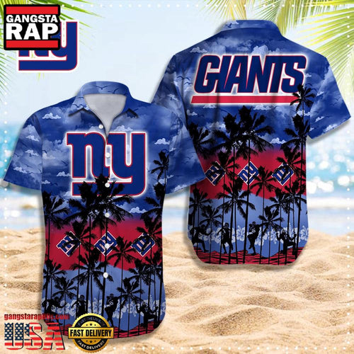 NFL New York Giants Retro Aloha Shirts For Men Women