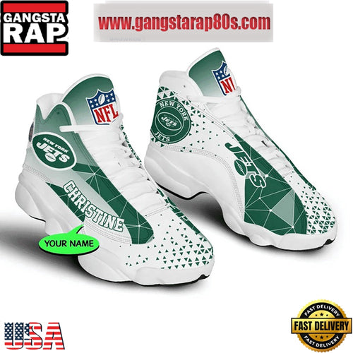NFL New York Jets Personalized Air Jordan 13 Sport Shoes