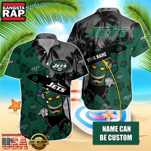 NFL New York Jets Retro Custom Hawaiian Shirts For Men Women