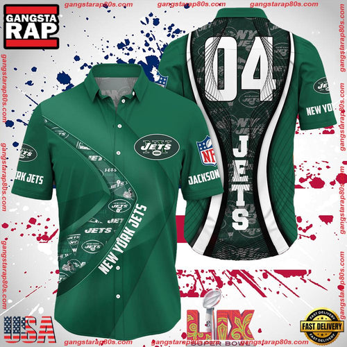 NFL New York Jets Super Bowl LIX 2025 Custom Aloha Hawaiian Shirt