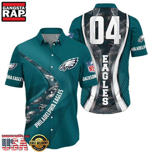 NFL Philadelphia EaglesCustom Name Number New Design Hawaiian Shirt For Men Women