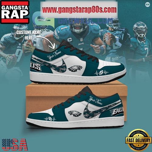 Philadelphia Eagles Personalized Air Jordan 1 Sneakers Shoes
