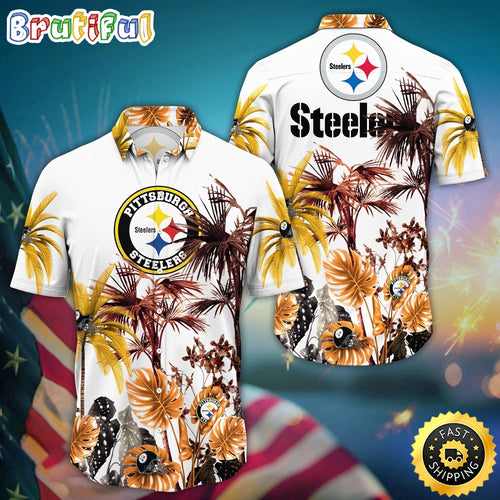 NFL Pittsburgh Steelers Hawaii Shirt Palm Tree Aloha Shirt For Fans
