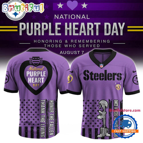 NFL Pittsburgh Steelers Purple Heart Day Limited Edition Football Jersey